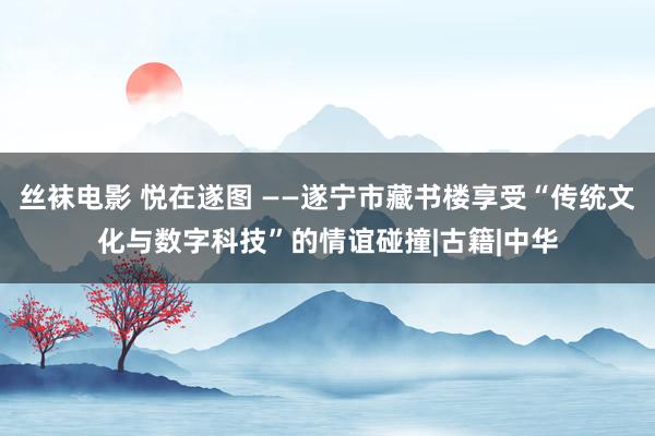 丝袜电影 悦在遂图 ——遂宁市藏书楼享受“传统文化与数字科技”的情谊碰撞|古籍|中华