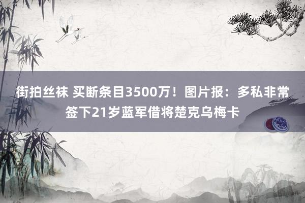 街拍丝袜 买断条目3500万！图片报：多私非常签下21岁蓝军借将楚克乌梅卡